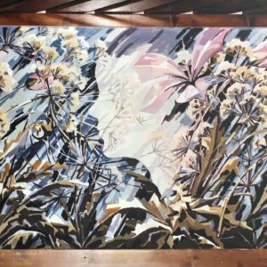 Primavera - murale acrilico a Cles 1981 4x15m-